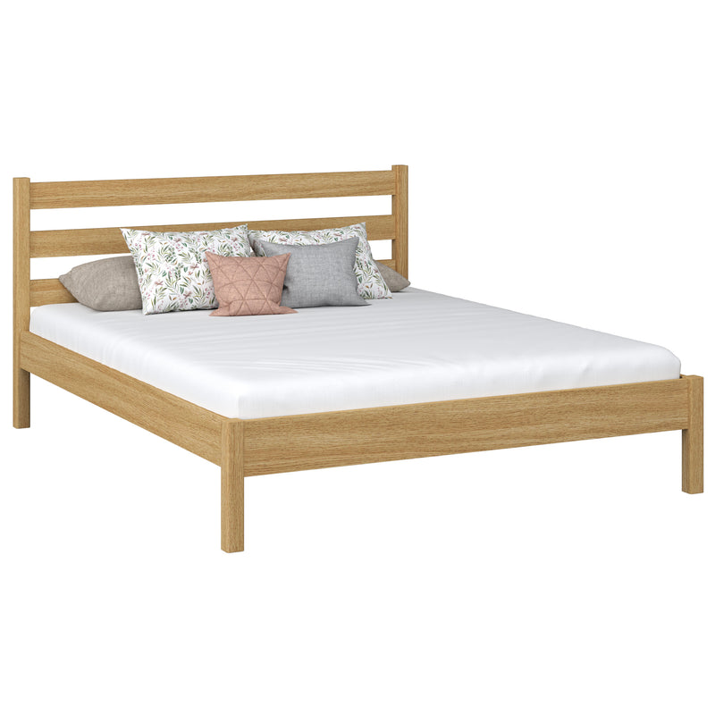 En chêne lit double N01 chêne naturel – vue générale, bois massif en chêne