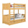 Lit superposé avec tiroir en bois pin naturel – chambre d'enfant, bois massif, scandinave
