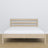 Lit double en chêne chêne blanchi – vue de côté, proportions et forme, chambre