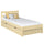 Lit simple avec tiroir en bois pin incolore – chambre d'enfant, style scandinave