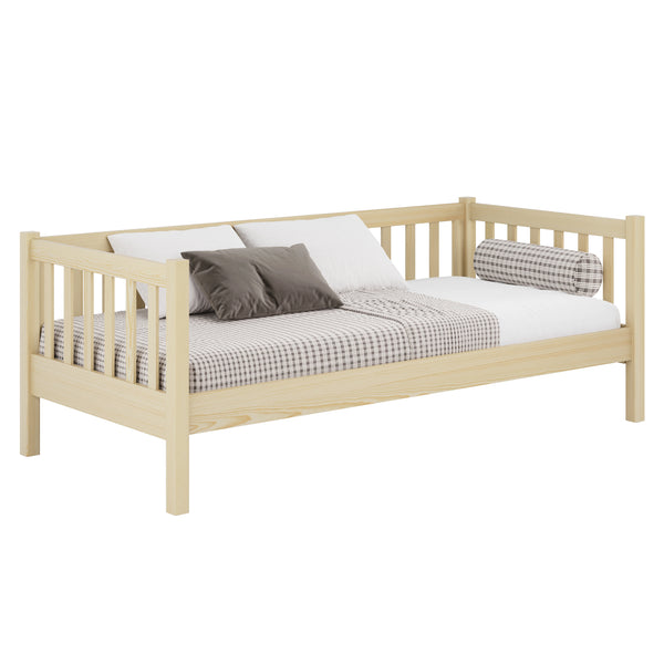 Sofa-lit en bois pin incolore – chambre d'enfant, style scandinave Nizio