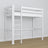 Lit mezzanine blanc en bois – dimensions et schéma, Nizio