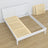 Lit double blanc en bois – vue en biais, scandinave