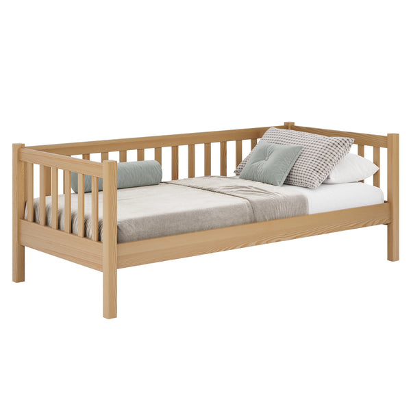 Sofa-lit en bois pin naturel – chambre d'enfant, style scandinave Nizio