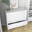 Commode 3S blanc en bois – vue de côté, kompaktowa forme