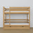 Lit superposé en chêne chêne naturel – détails des assemblages et de l'échelle, chambre d'enfant