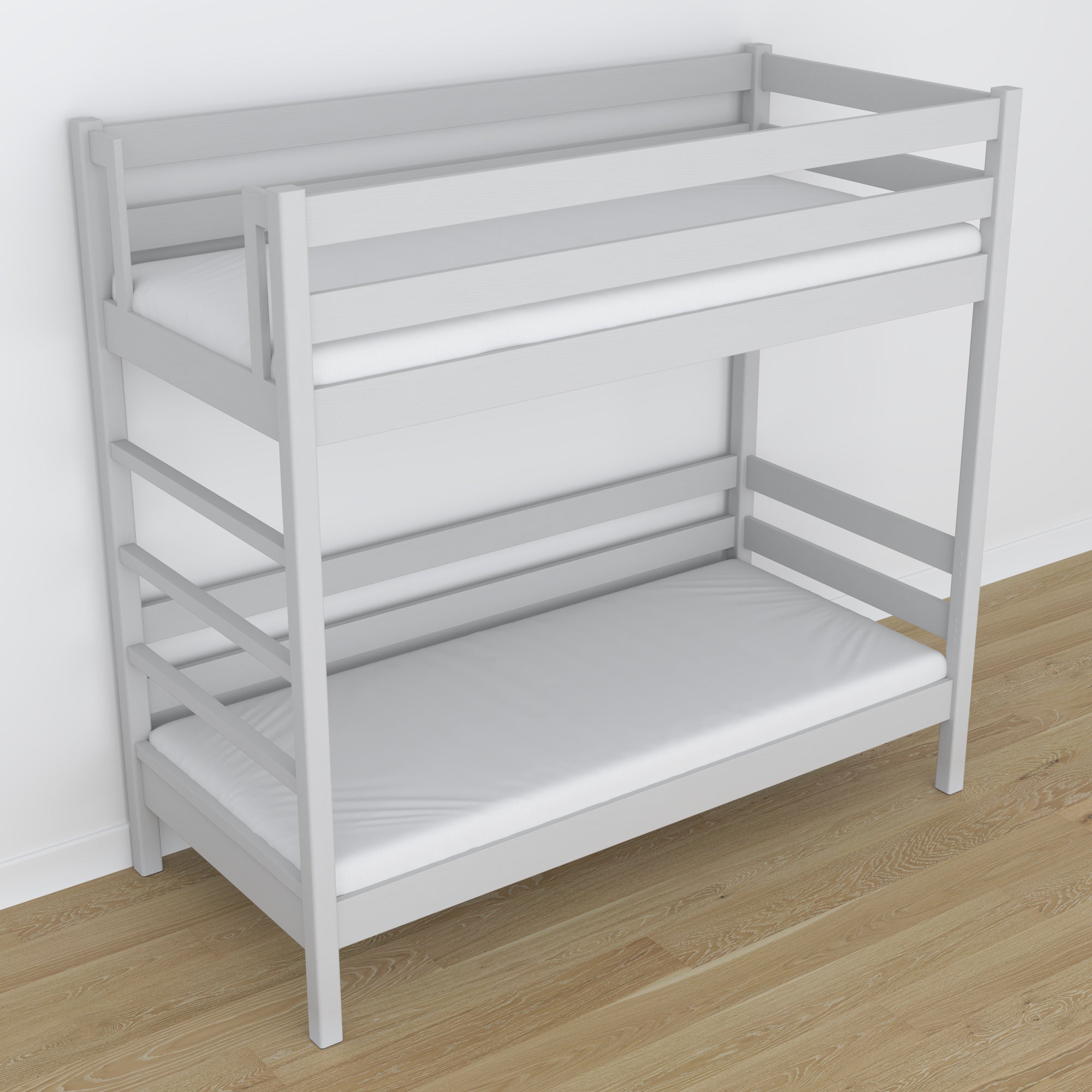 Lit superposé gris en bois – dimensions et schéma, Nizio