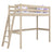 Lit mezzanine en chêne chêne blanchi – chambre d'enfant, bois massif, style scandinave