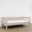 Sofa-lit en chêne chêne blanchi – détails du bois et des assemblages, Nizio Home