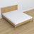 Lit double chêne naturel w chambre – décoration avec literie, style scandinave