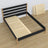 Wooden double bed N01 black / oak