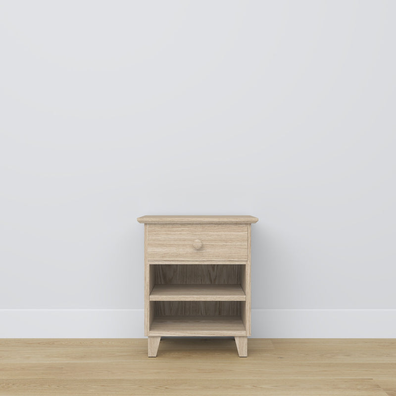 Bedside table with drawer N02 oak bleached oak – bedroom, Scandinavian style