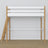 Lit mezzanine blanc-chêne – échelle i barrière en bois, Nizio Home