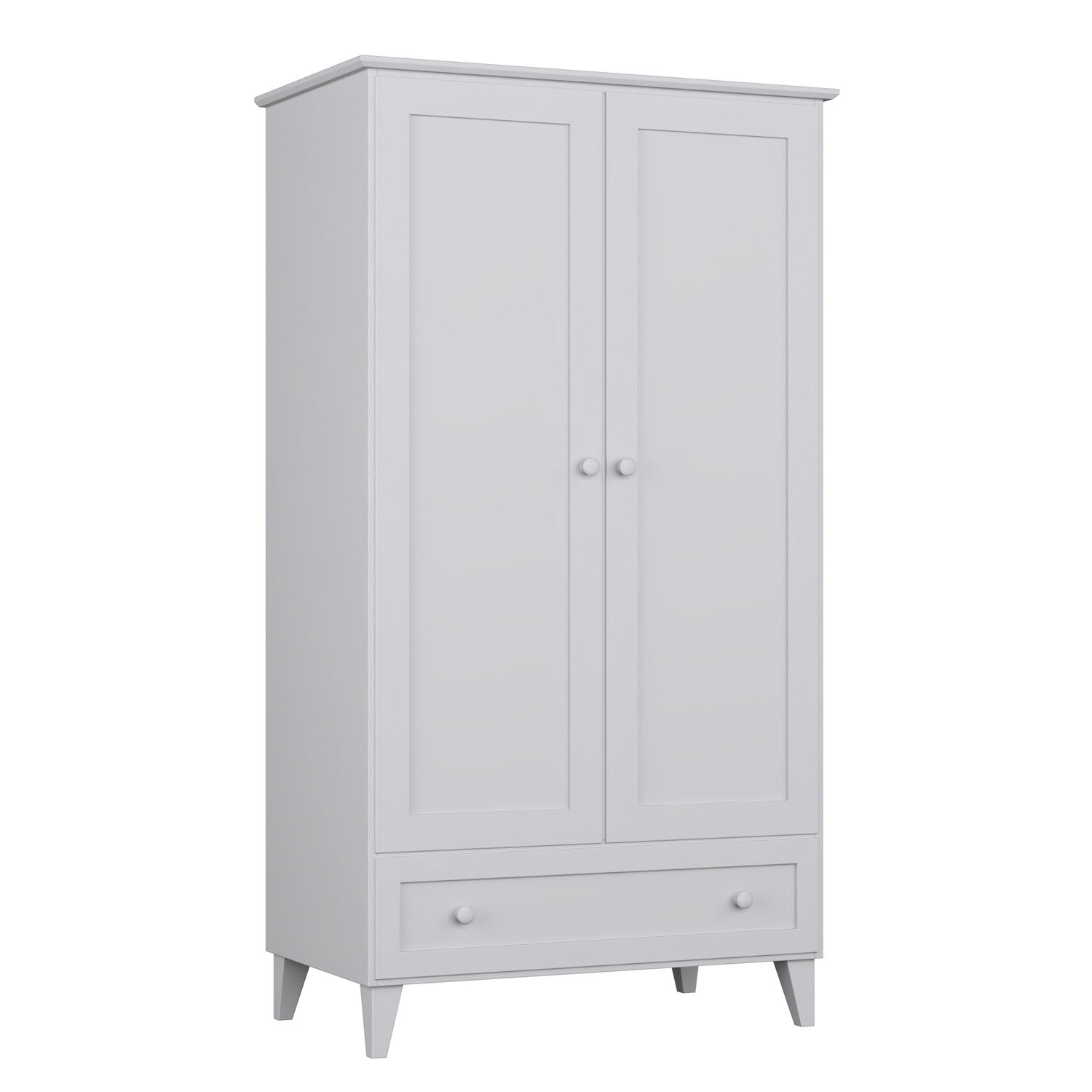 Wooden wardrobe 2D1S Scandi grey