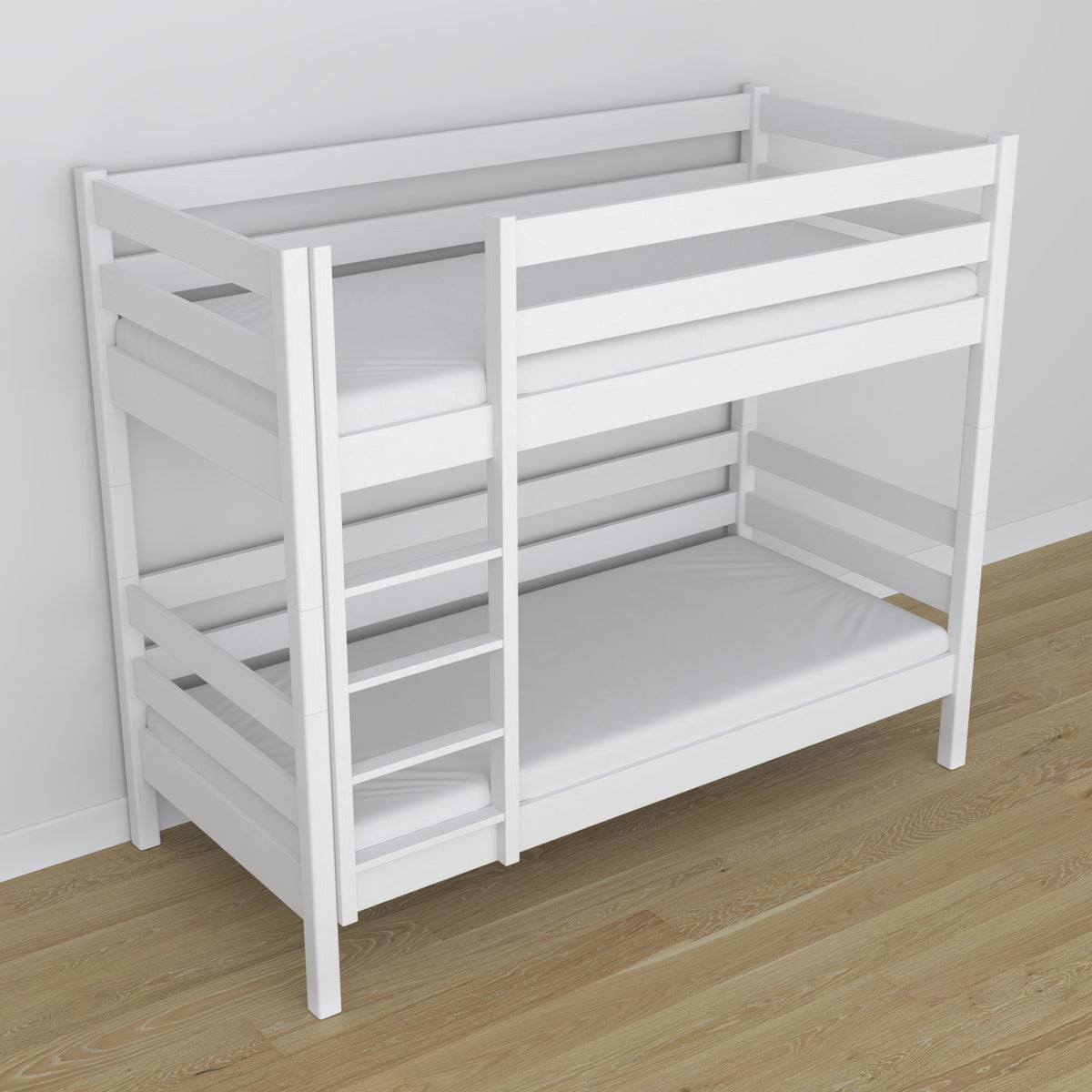 Lit superposé blanc en bois – dimensions et schéma, Nizio