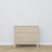 Commode 3S chêne blanchi – poignée et face du tiroir, gros plan na en chêne