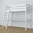 Lit mezzanine en bois blanc avec bureau – sommier i lattes, Nizio