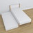 Lit avec tiroir pour matelas blanc-chêne en bois – dimensions, Nizio
