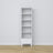 Étagère z tiroir en bois blanc 57 cm – salon i bureau, style scandinave
