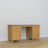 Desk 6S natural pine – pine, wide tabletop, front view, Nizio