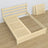 Lit double pin incolore en bois – dimensions et schéma, Nizio Home