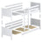 Lit superposé gris – assemblages de menuiserie en bois, gros plan, Nizio Home