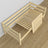 Sofa-lit en bois pin incolore – vue en biais, scandinave