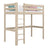 Loft bed bleached oak – oak ladder and safety rail, Nizio Home