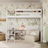 Lit mezzanine blanc – échelle i barrière en bois, Nizio Home
