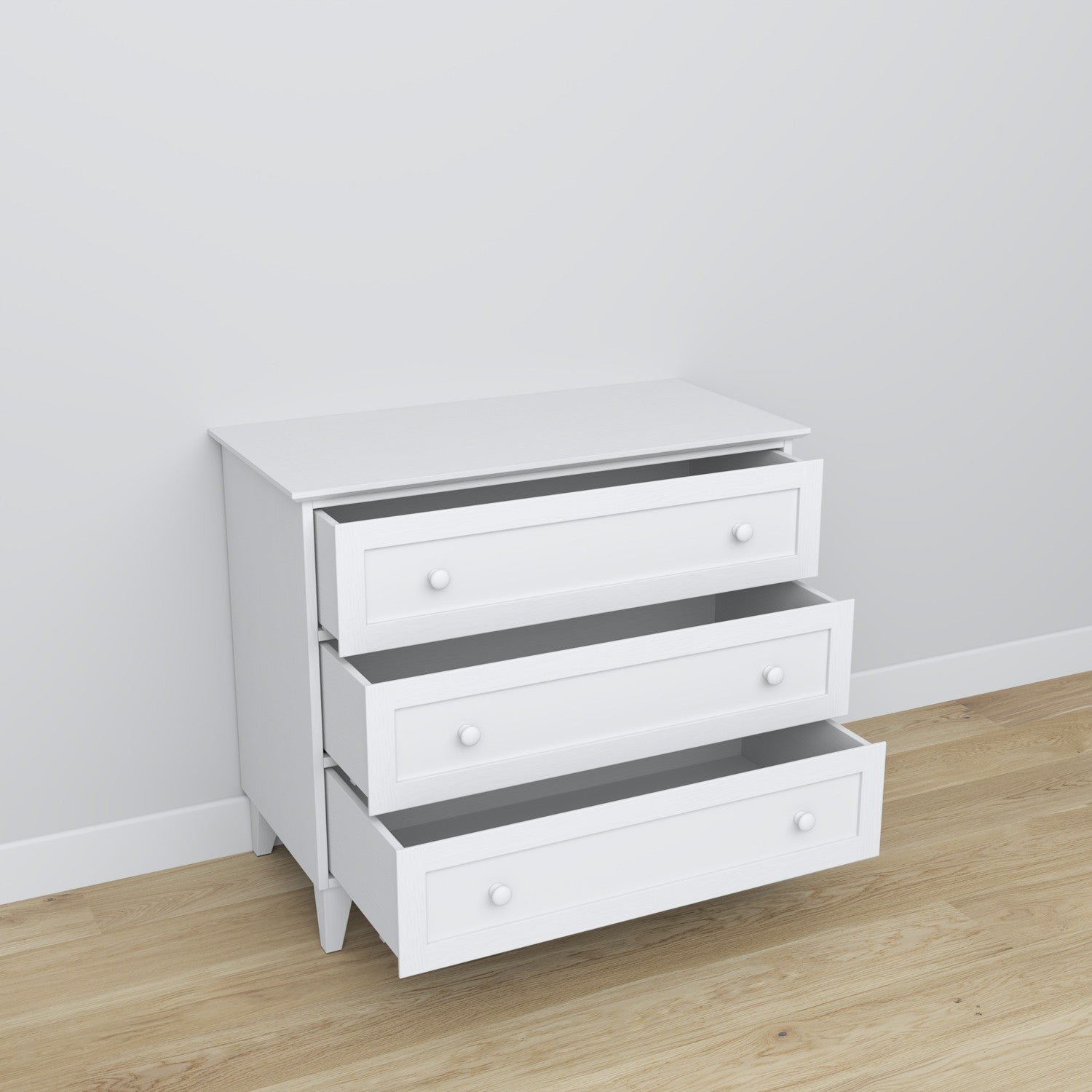 Commode 3S en bois blanc 105 cm w chambre – décoration scandinave