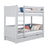 Lit superposé avec tiroir en bois gris – chambre d'enfant, bois massif, scandinave