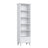 Étagère 1S 57 blanc en bois – vue de côté, profondeur i profil