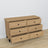 Commode 6S en chêne chêne naturel avec noir – szuflady otwarte, pojemne l'intérieur rangements