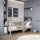 Sofa-lit en chêne chêne blanchi – chambre d'enfant, style scandinave Nizio