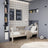 Sofa-lit en chêne chêne blanchi – chambre d'enfant, style scandinave Nizio