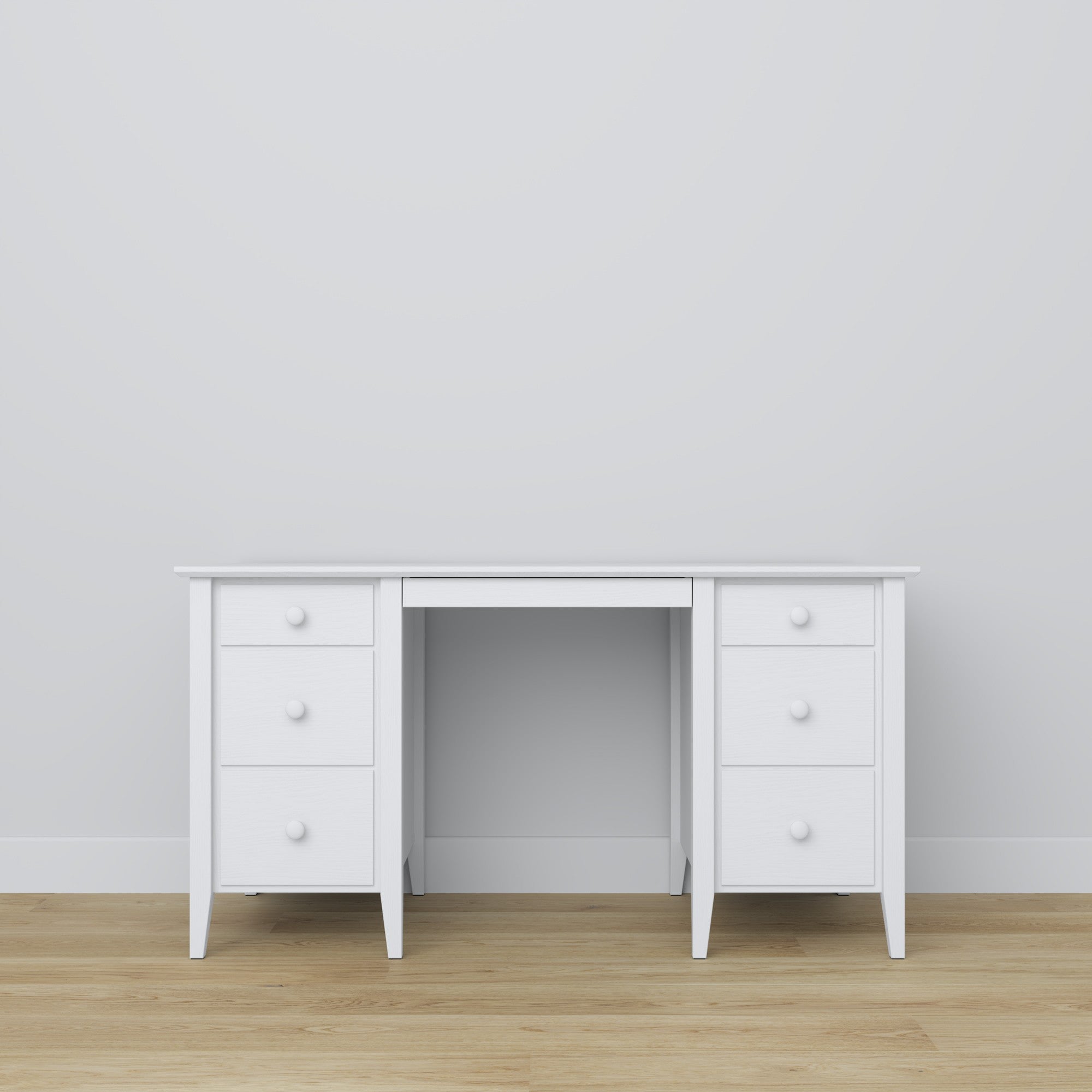 Wooden desk 6S Scandi white