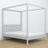 Lit à baldaquin en bois gris – dimensions et schéma, Nizio Home