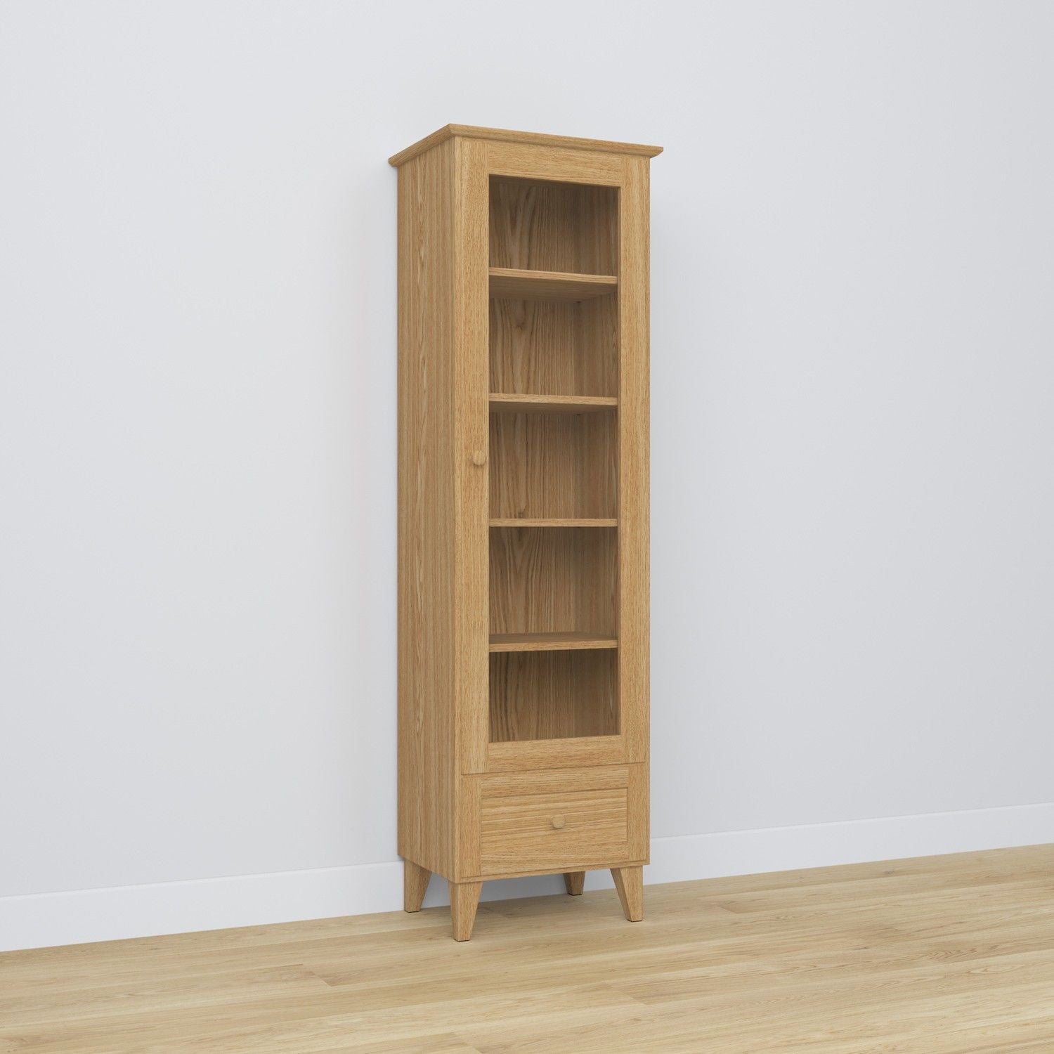 Oak display cabinet 1S 57 Scandi oak natural