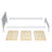 Lit blanc z tiroir – ensemble en bois, scandinave Nizio Home