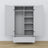 Wooden wardrobe 2D1S Scandi grey