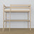 Lit mezzanine avec bureau en chêne chêne blanchi – détails des assemblages et de l'échelle