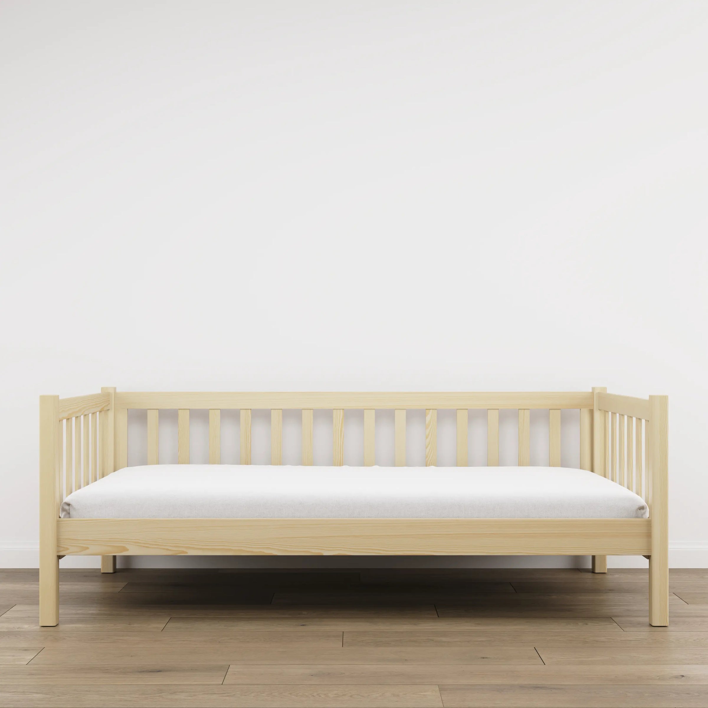 Łóżko sofa N03 sosna bezbarwna – dodatkowy widok, lite drewno sosnowe