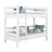 Lit superposé blanc – échelle i barrière ochronna en bois, Nizio Home