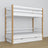 Lit superposé en bois blanc-chêne z tiroir na matelas – décoration de chambre