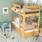 Lit superposé pin naturel pour enfants – dwie chambree i tiroir, en bois