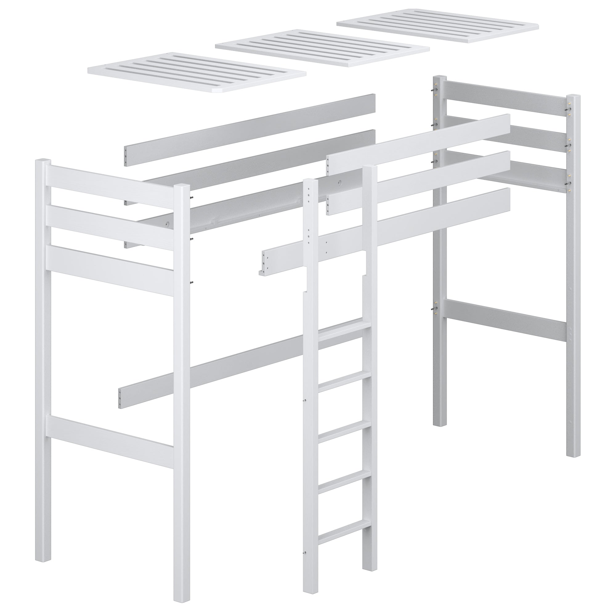 Bleached Oak Loft Bed – Children’s Room Proportions, Nizio