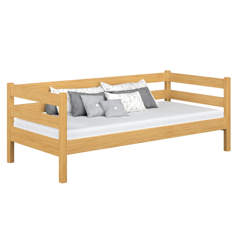 Sofa-lit en bois pin naturel – chambre d'enfant, style scandinave Nizio
