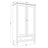 Wooden wardrobe 2D1S Scandi grey