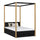 Lit à baldaquin avec tiroir en bois noir-chêne – chambre d'enfant, style scandinave