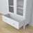Vitrine 1S 90 blanc – portes vitrées, charnières, en bois, Nizio